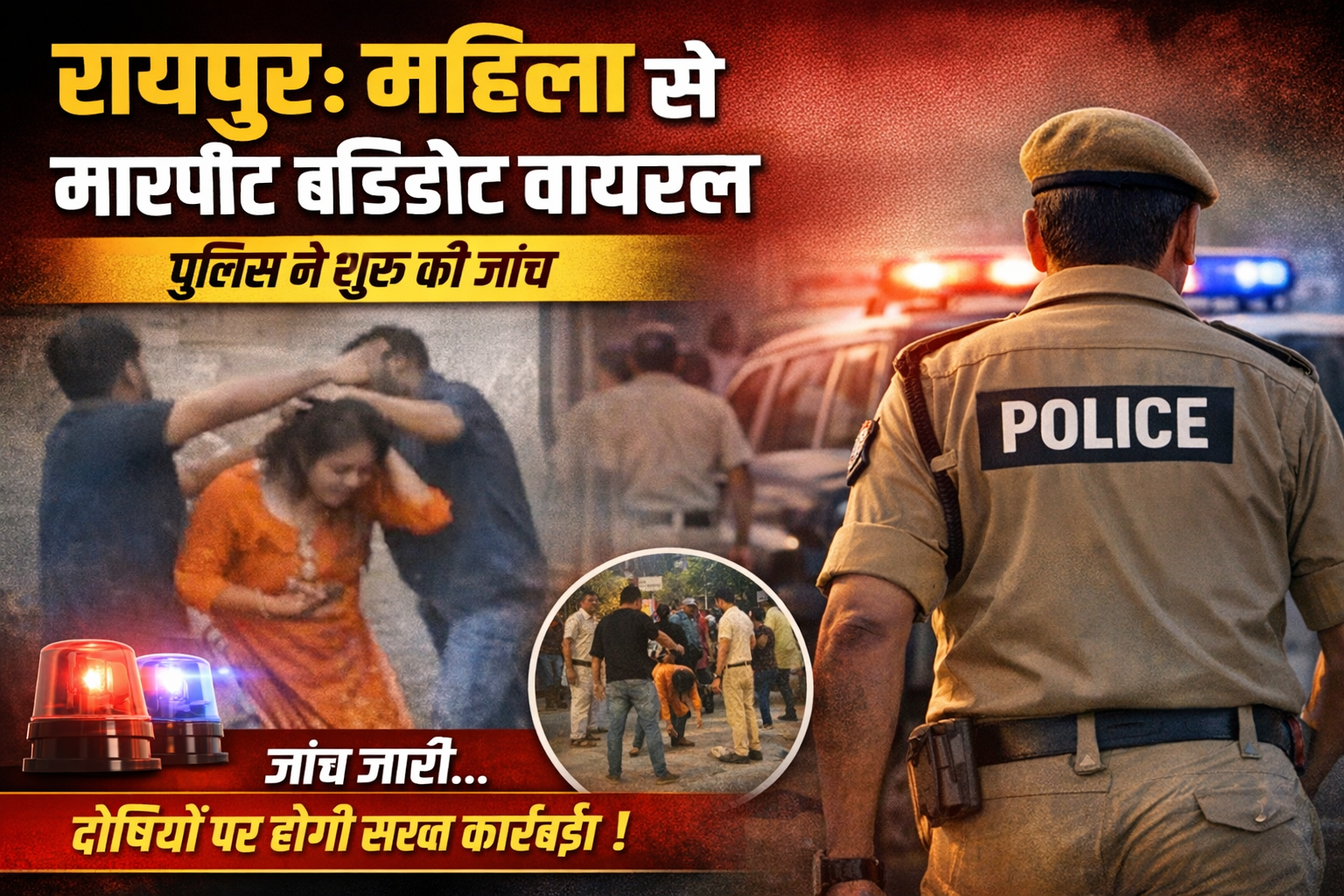 रायपुर महिला से मारपीट वीडियो