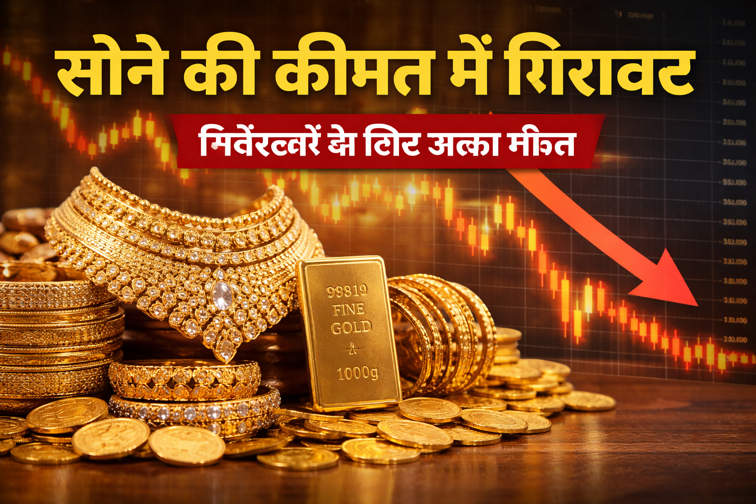 सोने की कीमत में फिर गिरावट