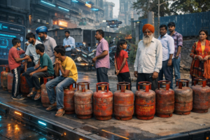 कानपुर में गैस एजेंसी पर बवाल