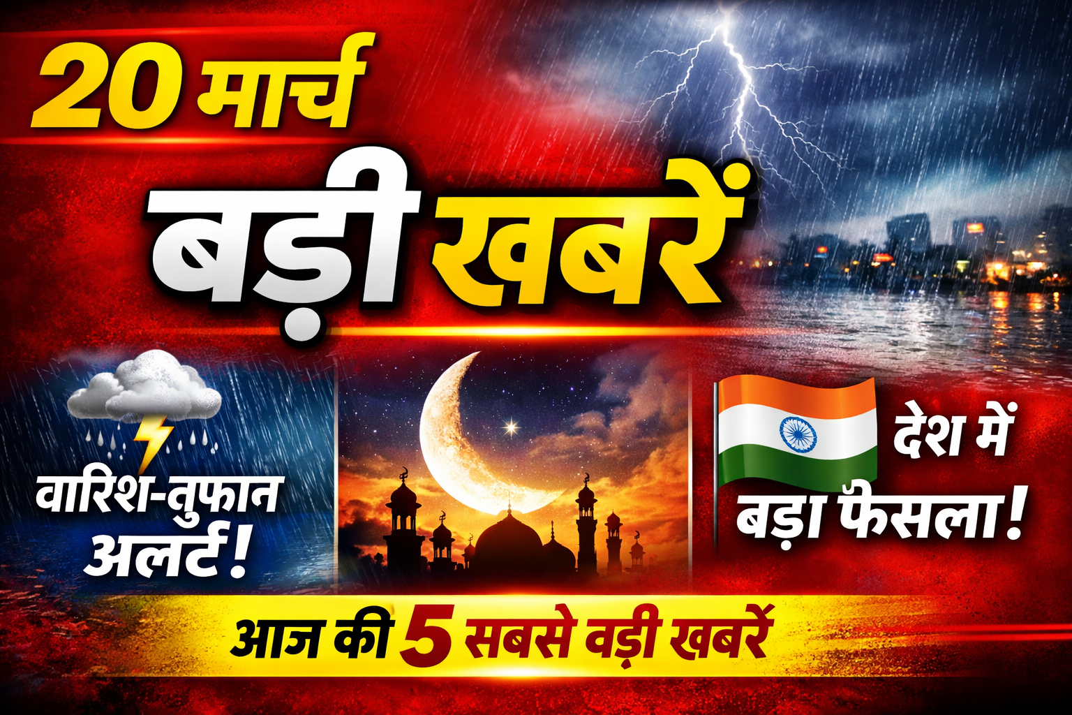 20 मार्च 2026 की बड़ी खबरें