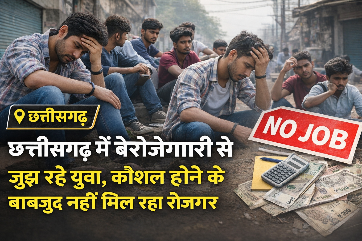 छत्तीसगढ़ में बेरोजगारी से जूझ रहे युवा, कौशल होने के बावजूद नहीं मिल रहा रोजगार